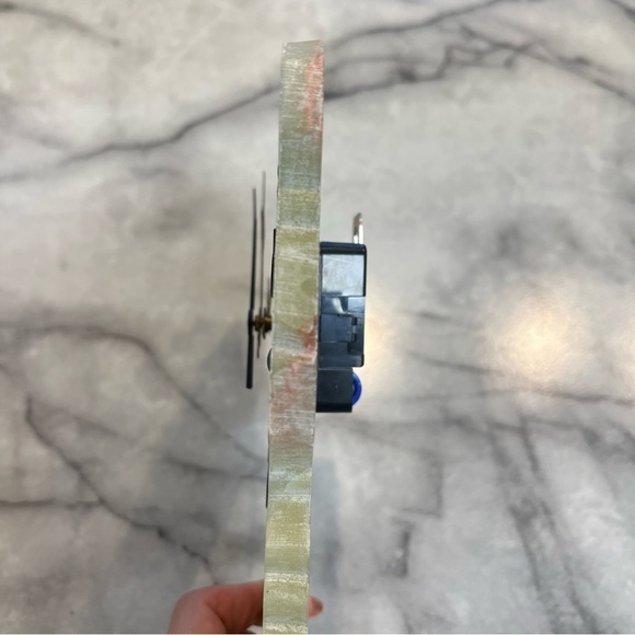 South America Analog Wall Clock Handmade Stones Jade and Lapizlazuli - Picture 7 of 10